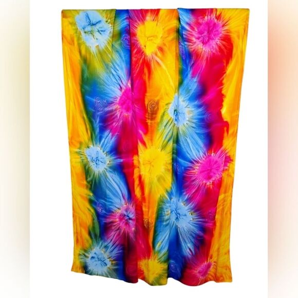 Tie Dye Tapestry 66" x 45" Vibrant Multicolors - Picture 7 of 12